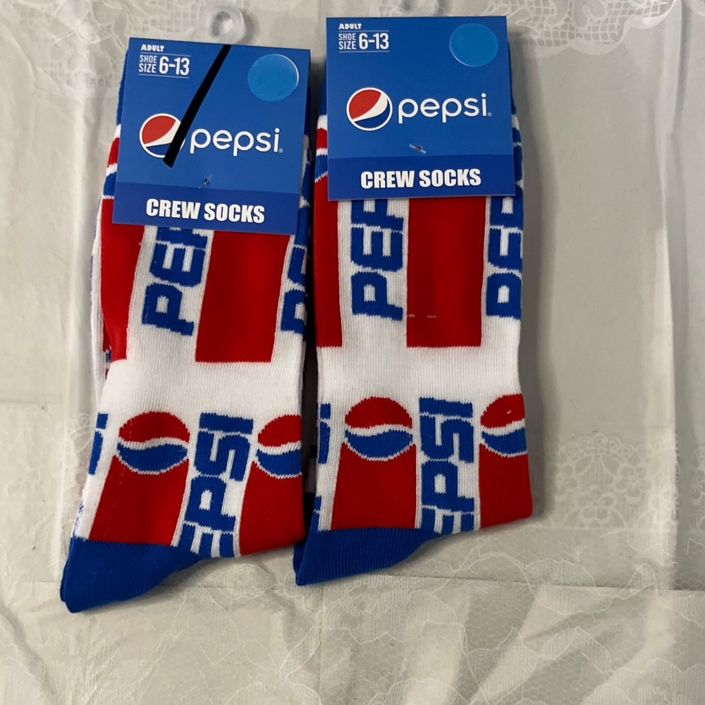 Pepsi Crew Socks Red White Blue